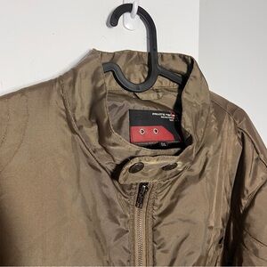Moto Jacket Earth-tone Brown Nylon Utility- Men’s Size L - Private Member